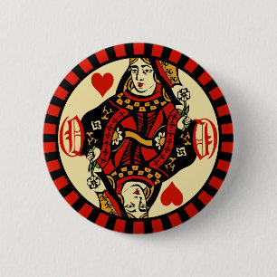Retro Queen of Hearts 6 Cm Round Badge
