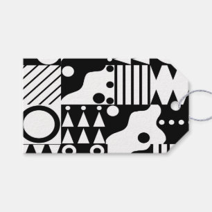 Retro Quilt (black & white) Gift Tags