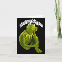 Retro Quote Its Not Easy Being Green Funny Frog An