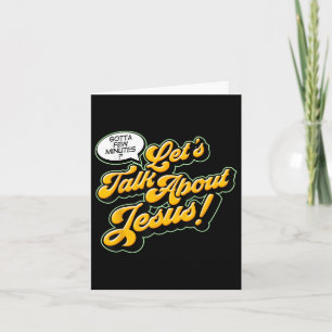 Retro Quote Lets Talk About Jesus Basic Christian Card