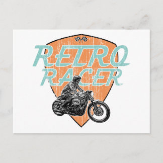 Retro racer postcard