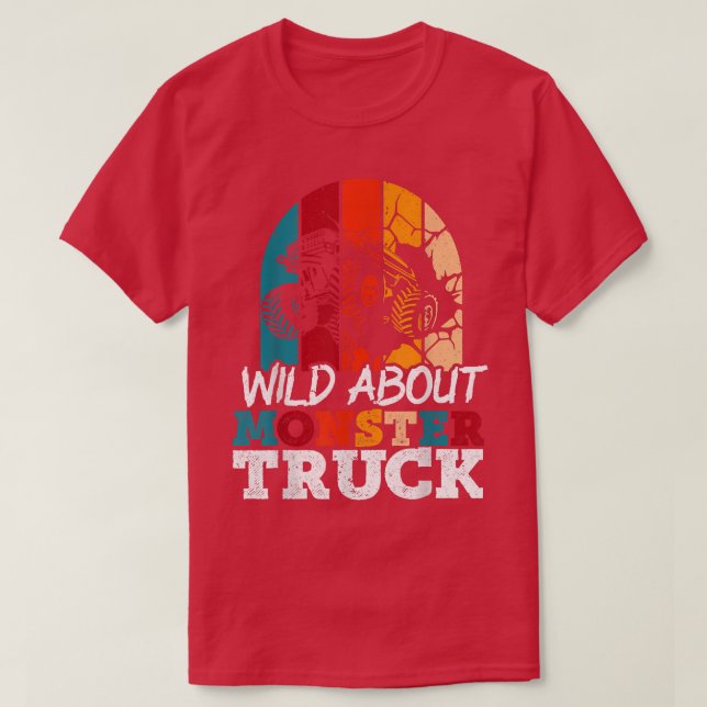 Retro Racing Race Vintage Monster Truck  T-Shirt (Design Front)