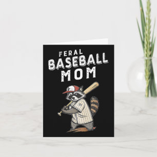 Retro Racoon Feral Baseball Mum Trash Panda Sport Card