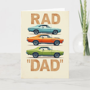 Retro Rad Dad Auto Art Card