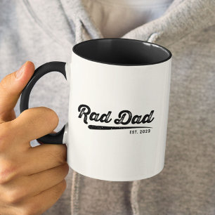 Retro Rad Dad Cool Custom Year Father's Day Mug