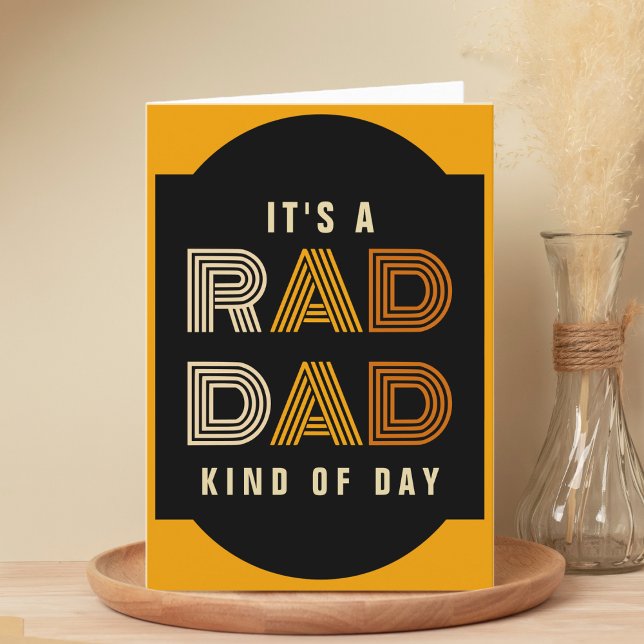 Retro Rad Dad Happy Father's Day Thank You Card (Retro Rad Dad Happy Father's Day Thank You Card)