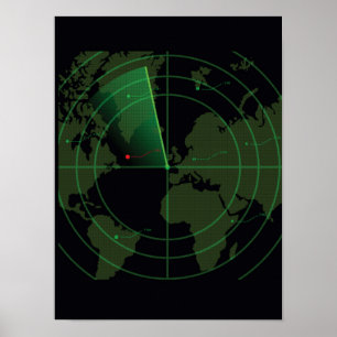 Retro Radar Screen Poster