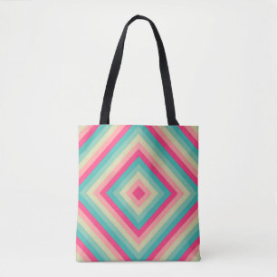 Retro Radiance Diamond Tote Bag