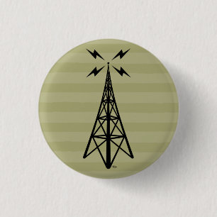 Retro Radio Tower 3 Cm Round Badge
