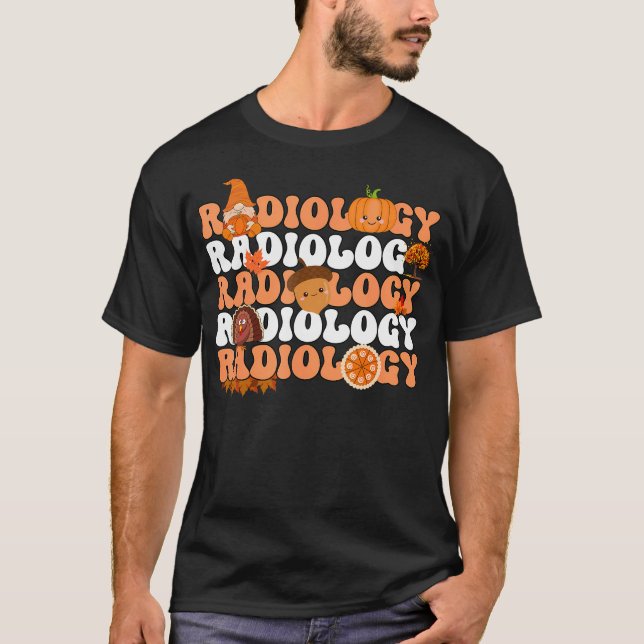 Retro Radiology Pumpkin Radiologist Xray Fall Than T-Shirt (Front)