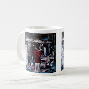 Retro Rain Painting by Alfred Fox  Coffee Mug