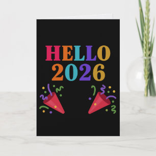 Retro Rainbow 2026 Party Poppers Celebrate Fun Invitation