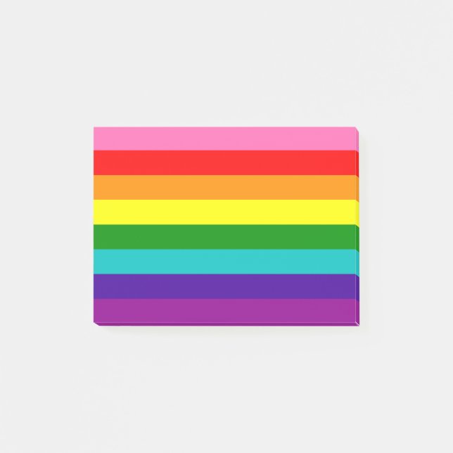 Retro Rainbow 8 Pride Post-it Notes (Front)