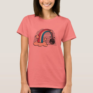 retro rainbow and pot o gold T-Shirt
