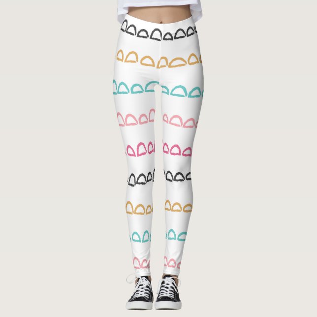 Retro Rainbow Arch Leggings (Front)