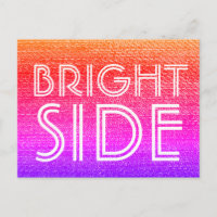 Retro Rainbow Bright Side Happy Motivational 