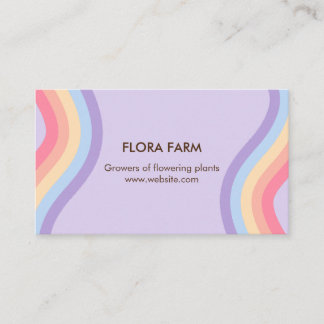 Retro Rainbow Business Card