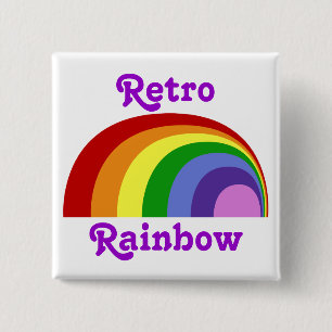 Retro Rainbow Button