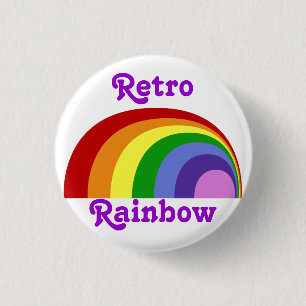 Retro Rainbow Button