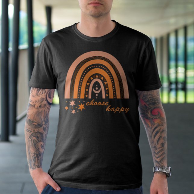 Retro Rainbow Choose Happy T-Shirt (Creator Uploaded)