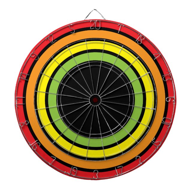 retro rainbow dartboard (Front)