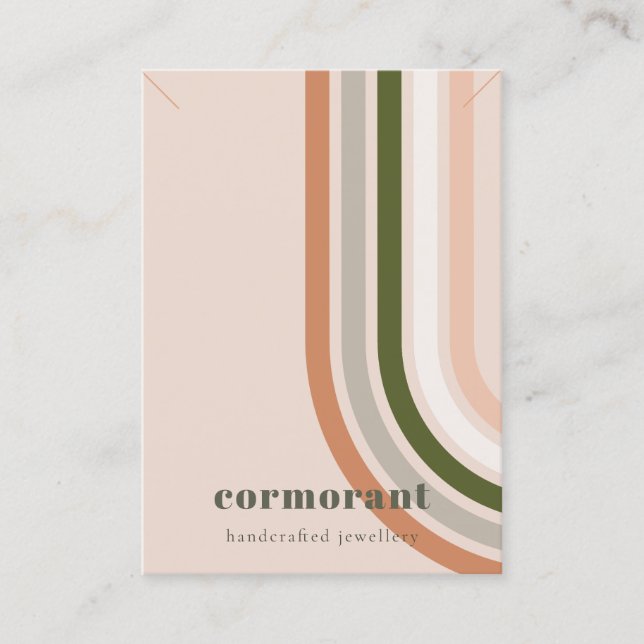 Retro Rainbow Desert Bracelet Necklace Display Business Card (Front)