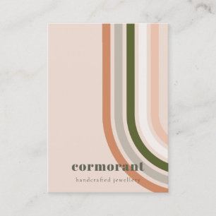 Retro Rainbow Desert Chic Blank Jewellery Display Business Card