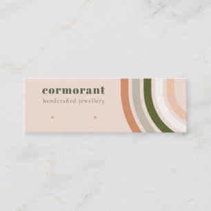 Retro Rainbow Desert Chic Stud Earring Display Mini Business Card