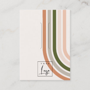 Retro Rainbow Desert Logo Logo Hairclip Display Business Card