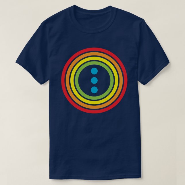 retro rainbow dots T-Shirt (Design Front)