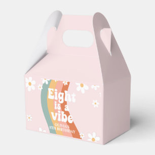 Retro Rainbow Eight is a Vibe Daisy 8th Birthday Favour Box