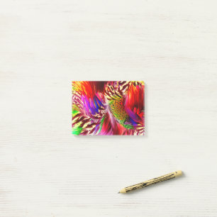Retro Rainbow Feather Colour Swatch Blocks Post-it Notes