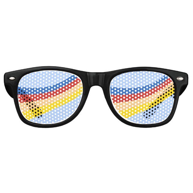 Retro Rainbow Gay Pride Party Sunglasses (Front)