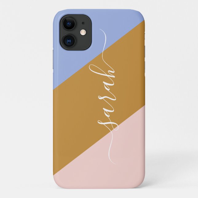 Retro Rainbow Graphic Personalised Name  Case-Mate iPhone Case (Back)