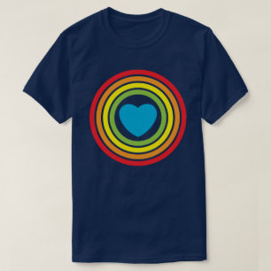 retro rainbow heart T-Shirt
