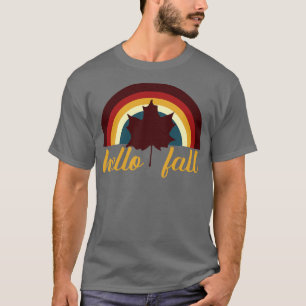 Retro Rainbow Hello Fall T-Shirt