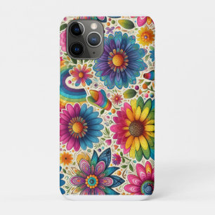 Retro Rainbow Hippie Floral Case-Mate iPhone Case