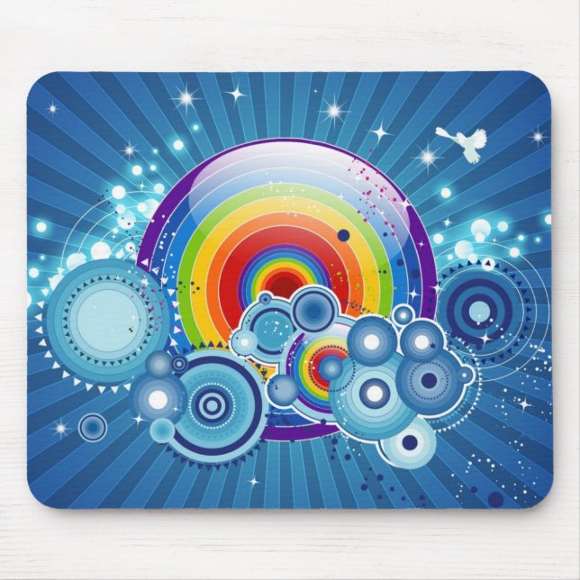 Retro rainbow mousepad (Front)