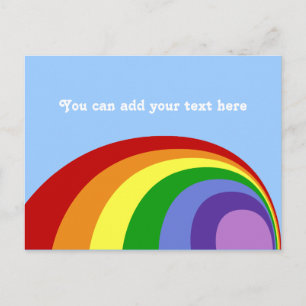 Retro Rainbow Postcard