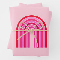Retro Rainbow Preppy Pink And Red Arch