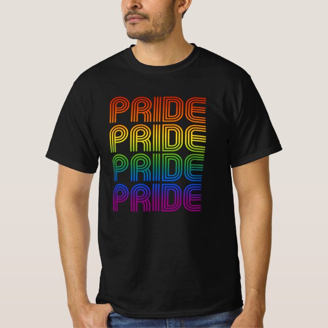 Retro Rainbow Pride T-Shirt (Front)