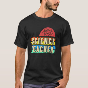 Retro Rainbow Science Teacher Nerdy Physics Pride T-Shirt