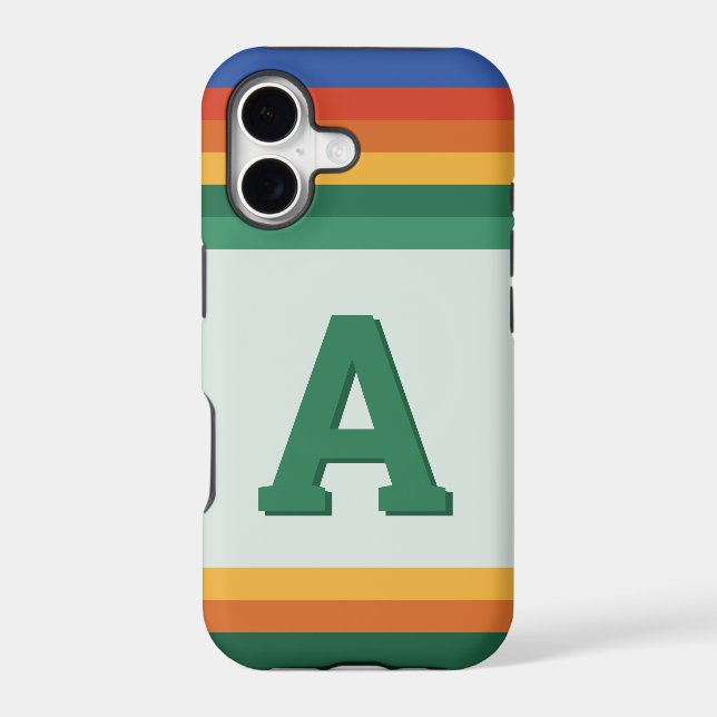 Retro rainbow stripe monogram (Back)