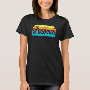 Retro Rainbow Teacher Second Grade 2nd Grader Cute T-Shirt