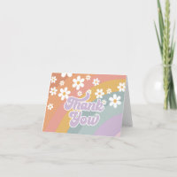 Retro Rainbow Thank You