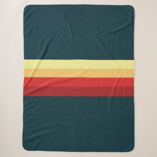 Retro Rainbow vibe warmth multicolor Sherpa Blanket