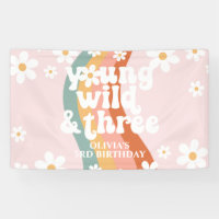 Retro Rainbow Young Wild Three Daisy