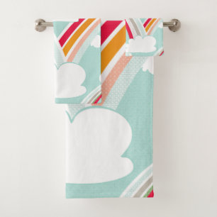 RETRO RAINBOWS BATH TOWEL SET