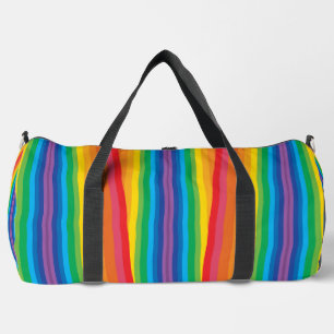 Retro Rainbows Large Duffel Bag