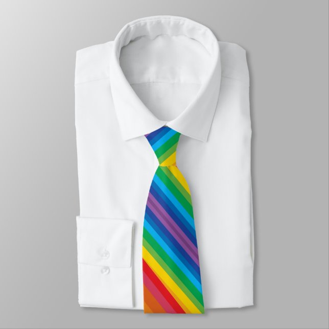 Retro Rainbows Teck Tie (Tied)